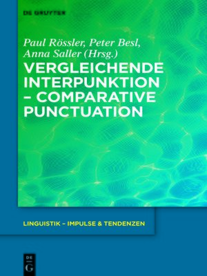 cover image of Vergleichende Interpunktion – Comparative Punctuation